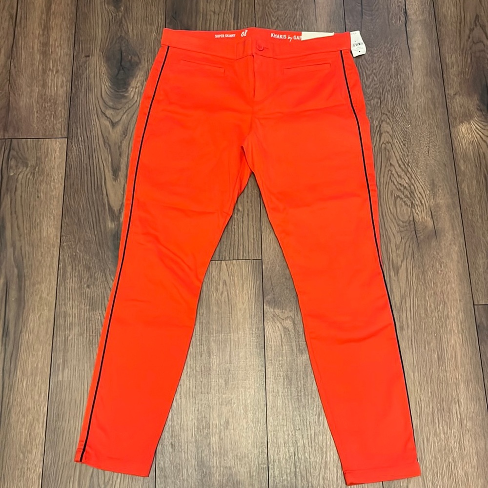 Khakis by Gap super skinny orange and navy